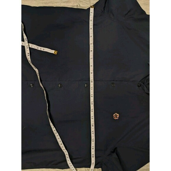 Ted Baker London Men Navy Blue Button Down Dress Shirt Sz 5 XL Magnolia Logo N15 - Picture 9 of 10